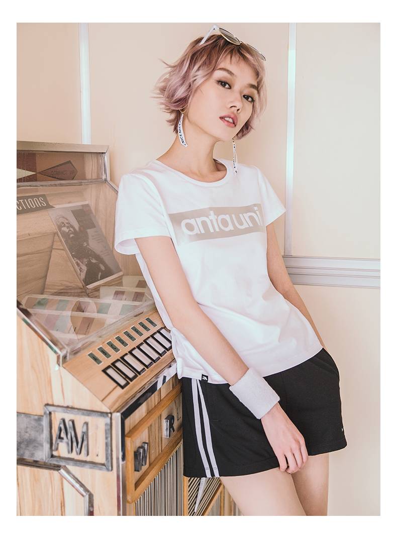 Anta ngắn tay nữ 2018 mùa hè mới thoải mái thể thao thoáng khí ngắn tay T-Shirt nữ chính thức cửa hàng flagship đích thực áo tank top gym