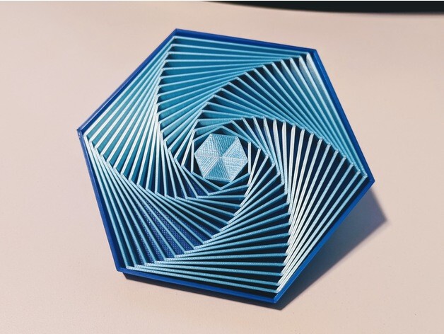 3D Printed Optical Illusion Hexagonal Magic Stereo Spiral Decompression Toy Creative Gift Gift Ornament