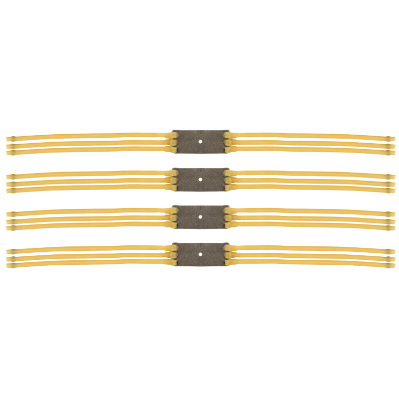 Slingshot special 3050 leather fascia lengthened thick 18cm2 card 4 strands 3 cards 6 strands of powerful card ball slurred tape vegan yellow