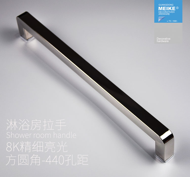Glass door handle stainless steel shower room handle handle handle handle handle handle thicker bathroom handrail 440 bright light