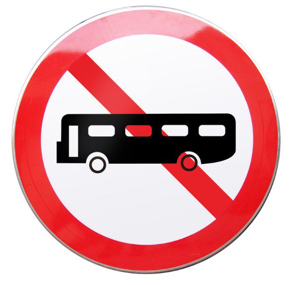 Customized prohibition of large passenger cars from entering signs road signs reflective road signs speed limit 5 vehicle warning signs