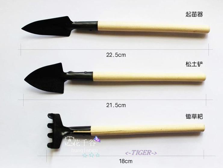 Cung cấp làm vườn mini ba mảnh thép không gỉ xẻng cuốc bọ cạp nhà ripper công cụ trồng kỹ thuật xẻng vòi tưới cây