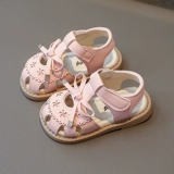 Сандалии для девочек, летняя детская нескользящая дышащая обувь для раннего возраста для принцессы, мягкая подошва, 1-3 лет