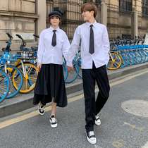 Korean version of high school class uniform summer suit student ins Port wind senior three graduation photo uniform college style school uniform