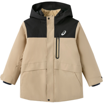 Asics children's clothing comfortable winter three-proof mid-length parka down jacket thickened