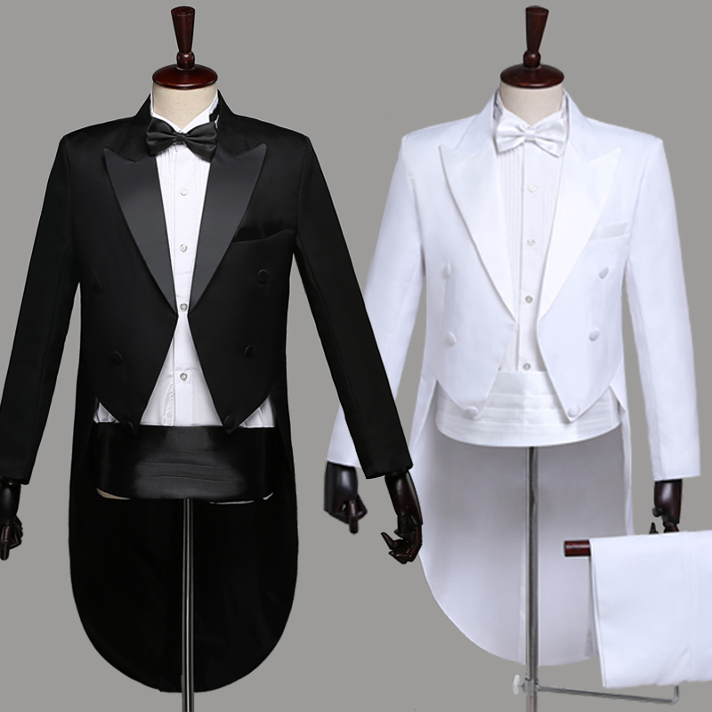 Men's Tuxedo, Men's Formal Wear, Groomsmen's Outfit, Male Host's Clothing, Magician's Stage Performance Tuxedo