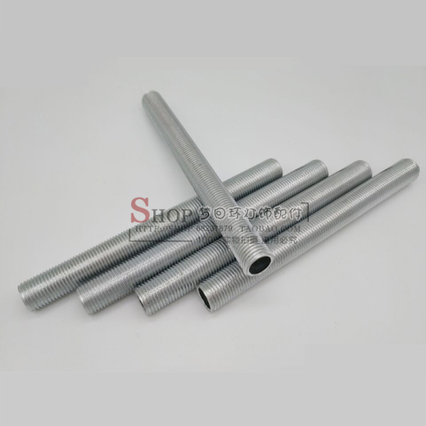 M10 Threaded Pipe Metric and Imperial Screw Rod Hollow Full-Thread Pipe Fine-Thread Pipe Screw Rod Hollow Threaded Rod Connecting Pipe