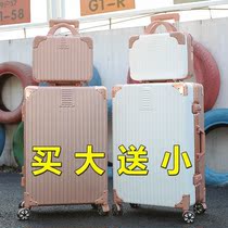 Password Box Woman Suitcase Bag Student Han Edition Small Clear New Leather Box Son Aluminum Frame Pull Rod Box suitcase ins