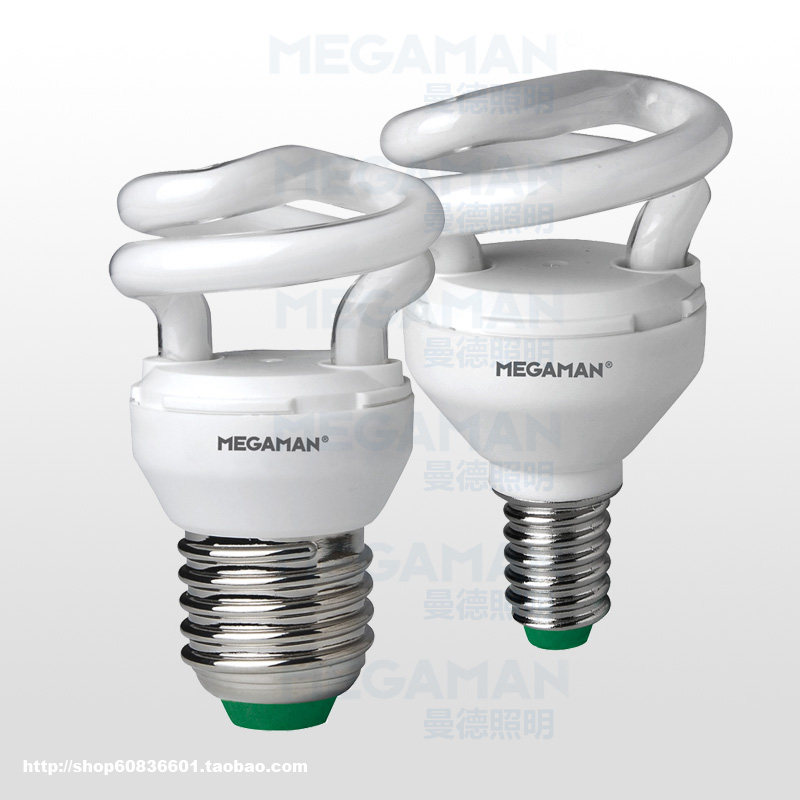 Megaman 5W Spiral energy-saving lamp Ultra-bright without dark zone technology Three primary colors
