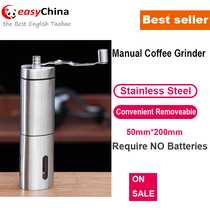 coffee beans grinder manual hand crank mill ajustable burr