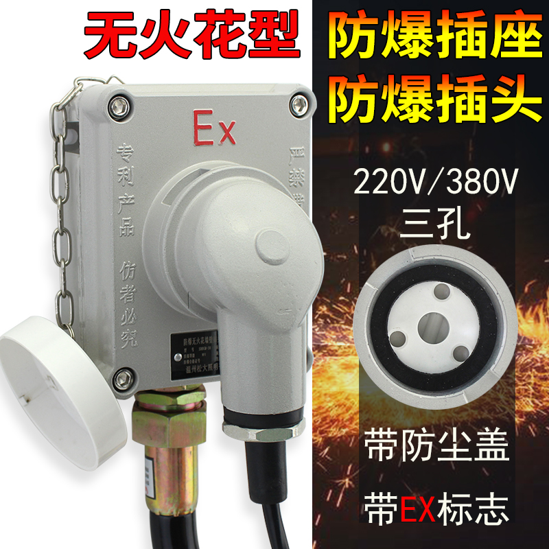 Rida Industrial Explosion Protection Plug Socket Safety No Spark Explosion-proof socket 220V 380V20A Fire screening