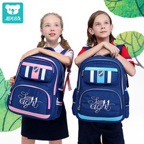 Sunshine 8: 00 Korean version of the primary school school bag 2-5 grades of male and female children reduce the burden of shoulder protection waterproof shoulder bag