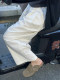 Pantalones casuales blancos de pierna ancha para mujeres, tamaño pequeño, pantalones de harén delgados y sueltos, grasa MM Pantalones de globo de nueve puntos de la cintura alta