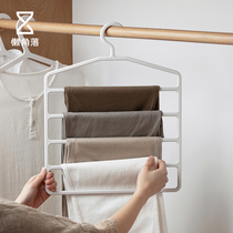 Lazy corner multi-function pants rack multi-layer pants hang household pants drying hanger Wardrobe storage artifact 66051