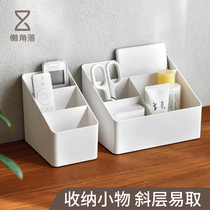 Lazy corner living room dresser Plastic desktop finishing box Remote control storage box Cosmetic storage box 66021