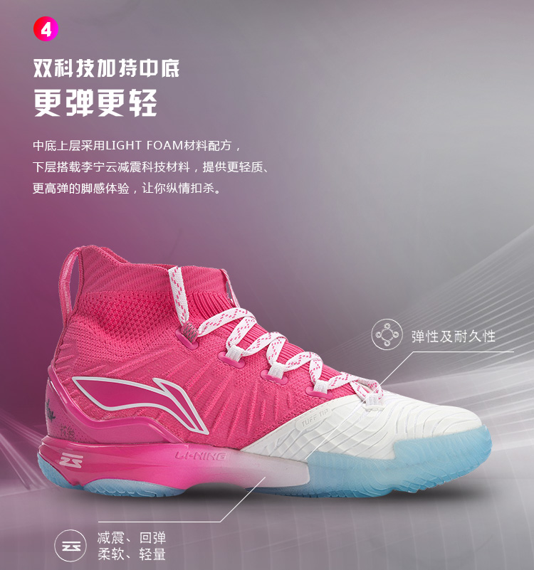 Li Ning Chameleon Ranger3.0 Giày cầu lông Giày nữ Giày mới Vớ Giày giúp Giày cầu lông chuyên nghiệp Phụ nữ - Giày cầu lông shop giày sneaker