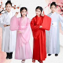 Girls Han suit childrens ancient clothes fairy costumes Chinese wind superfairy goaldresses Pale Yagu Winds New Years Day Floating Clothing