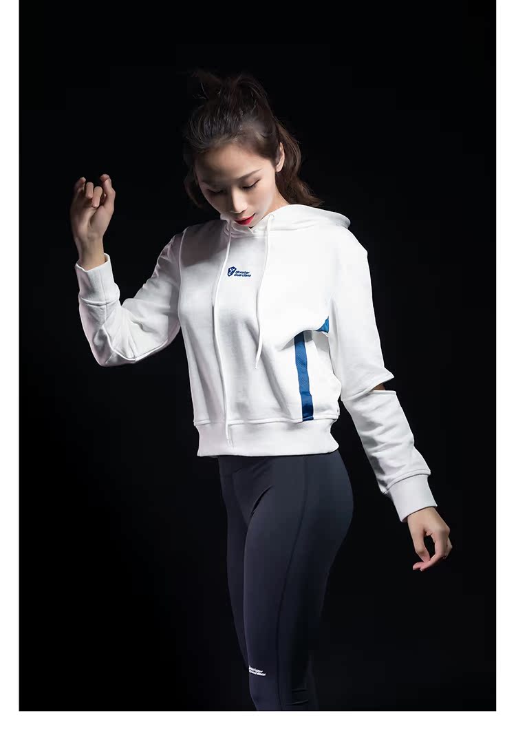Monster Guardians Áo nữ mùa thu / mùa đông Áo trắng áo sweater mlb