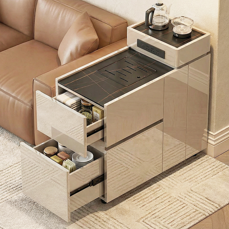 Movable Side Table Sofa Side Cabinet 2026 New Model Small Tea Table Light Luxury High-End Living Room Coffee Table Side Cabinet Movable Side Table Sofa Side Cabinet 2026 New Model Small Tea Table Light Luxury High-End Living Room Coffee Table Side Cabinet
