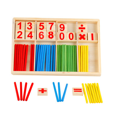 Children's kindergarten Baby Monzi enlightenment building blocks Puzzle Early Teach Computing Digital Arithmetic number of mathematical teaching aids