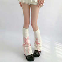 Night classroom subculture leg covers for women with mid-tube white pile socks Lolita love y2k socks