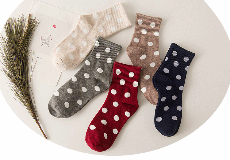 Vớ cotton Nhật Bản vớ cotton nữ vớ retro sóng sinh viên vớ mùa thu mùa đông phong cách vớ nữ tất dài đến đầu gối