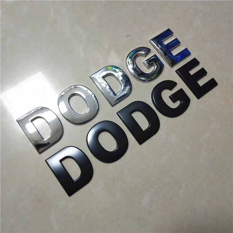 Suitable for Dodge Hood Letter Emblem, Journey, Ram, Dodge Jcuv Modified Metal Car Emblem Sticker, Rear Tail Emblem