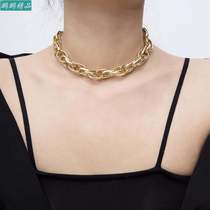 Necklace female hand polycyclic exaggerated thick twist twis