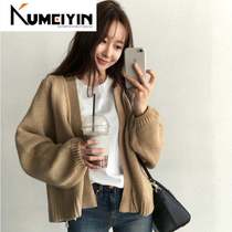 Spot 2021 autumn new Korean style loose short knitted cardi