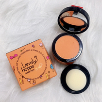 Student party cheap Korean blush White color nude makeup Natural orange orange with puff