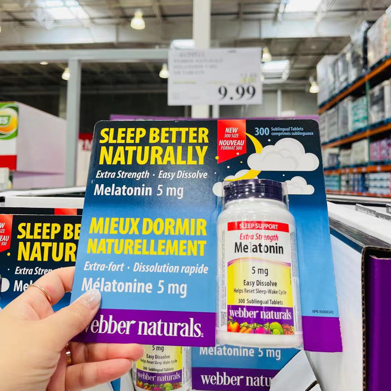 Spot Canada Weber Melatonin Sleep Bao Mile Tongning Webber Melatonin 5mg300 capsules