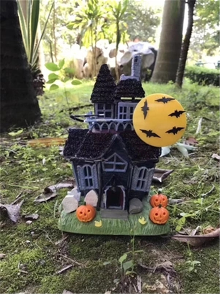 Export Foreign Trade Original Single Halloween Terror Castle with sound effect with light Halloween Gift Pendulum squash Pumpkin Lights