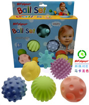 Foreign trade original single baby toy hand grip ball tactile perception ball baby massage ball puzzle early education soft ball set