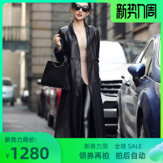 Кожаная куртка 海宁新款真皮皮衣女大衣 绵羊皮宽松长款风衣韩版大码外套