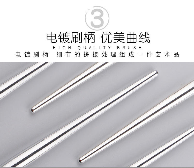 Sợi tóc tổng hợp đầu tròn smudge chải một công cụ trang điểm làm đẹp bàn chải trang điểm bàn chải kim loại - Các công cụ làm đẹp khác cọ fix