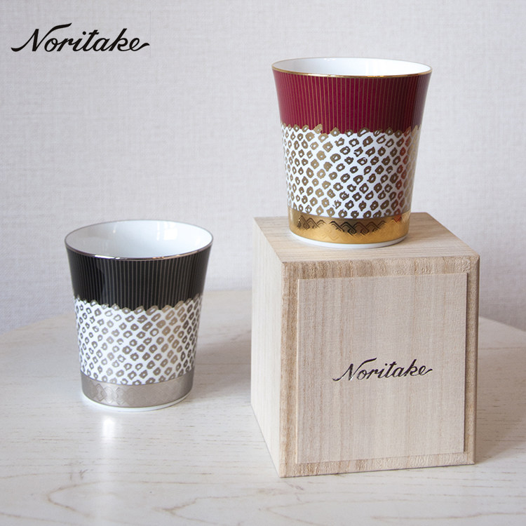 Spot NORITAKE JAPAN THEN WUATEHAKA TRADITIONAL TUMBLER CUP CLEAR WINE BONE PORCELAIN GIFT BOX DELIVERY