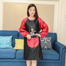 围裙长袖防水防油韩版时尚厨房罩衣成人