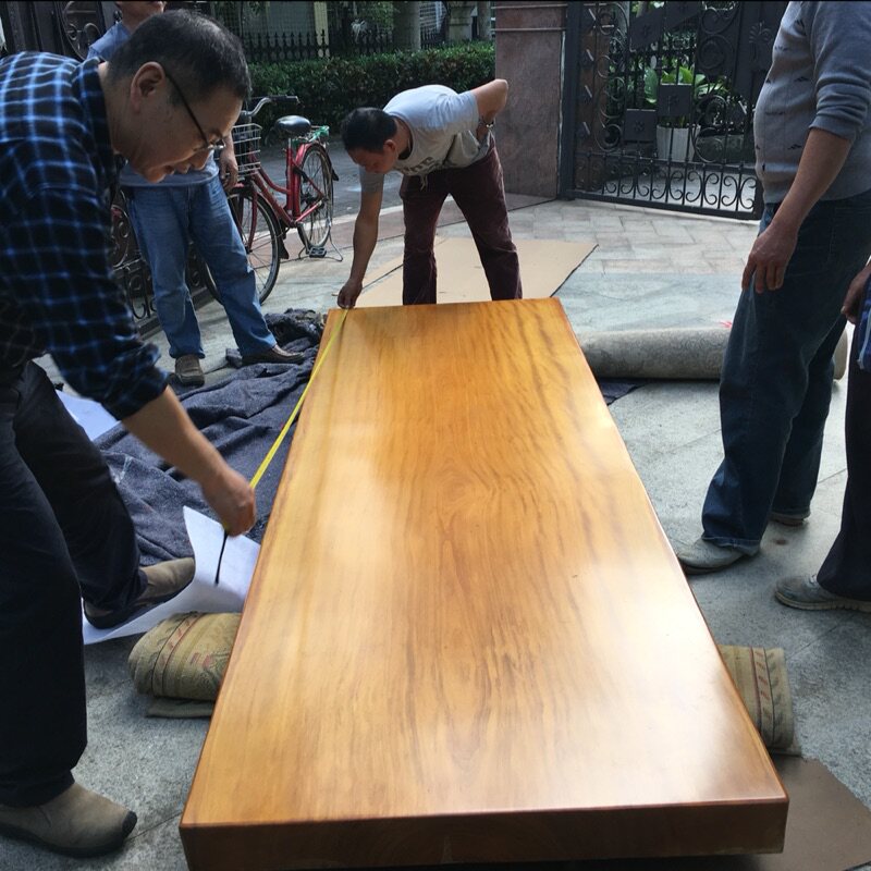 Bahua large board solid wood log tea table tea table table desk desk okan ebony black walnut whole piece clearance