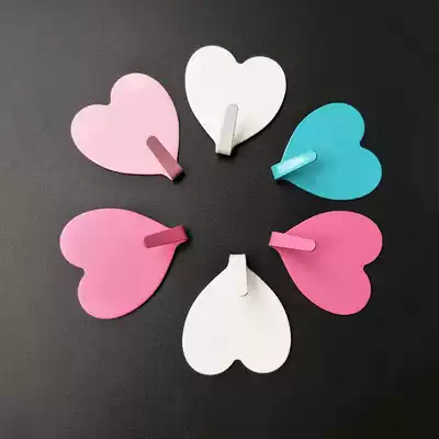 Girl heart dormitory decorations creative college students literary room love adhesive hook ins stainless steel metal hook