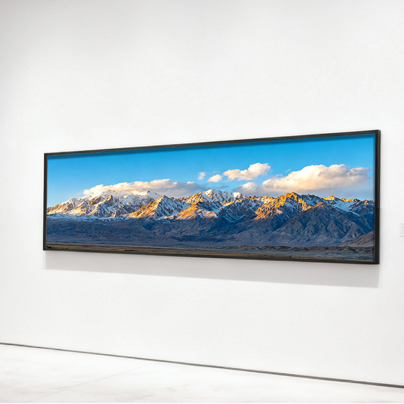 Ultra-Long Panoramic Solid Wood Photo Frame 20X304567809100 40X120 Large Size Wall-Mounted Framing