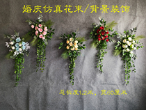 New props wedding simulation flower Row outdoor stage welcome decoration floral art silk flower arches arrangement bouquet