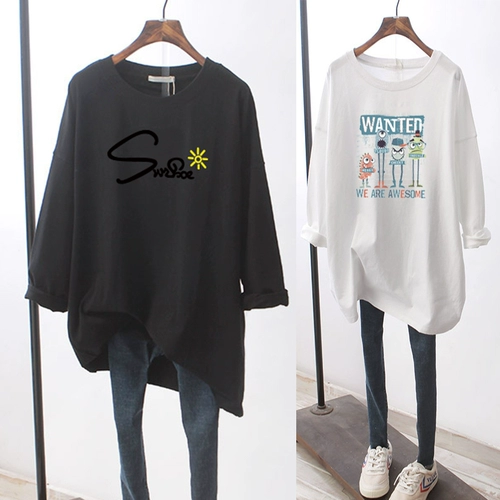 Осеннее приятное телу термобелье, летняя одежда, лонгслив, платье, юбка для беременных, оверсайз