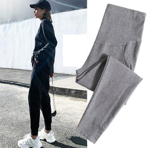 Спортивные хлопковые штаны для беременных, осенние