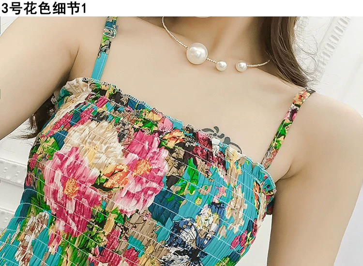 Váy nữ mùa hè 2019 mới họa tiết hoa điểm xòe mùa hè quây ống nhỏ xinh bên bờ biển tươi mát đi biển - Sản phẩm HOT