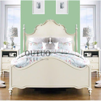 American column bed Princess bed Jane Mei old master bedroom wedding bed 1 8 meters 1 5 meters girl bed Princess bed