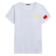 Áo thun nam tay ngắn cotton cổ tròn tay áo rộng nửa tay áo mùa hè sóng mới mã lớn cộng với phân bón để tăng áo phông t