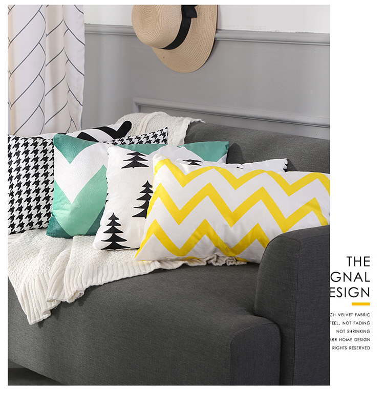 Nordic hình học sofa gối ghế đệm văn phòng hiện đại nhỏ gọn hình chữ nhật thắt lưng gối mà không có sự tùy biến cốt lõi - Trở lại đệm / Bolsters gối ôm ghế sofa
