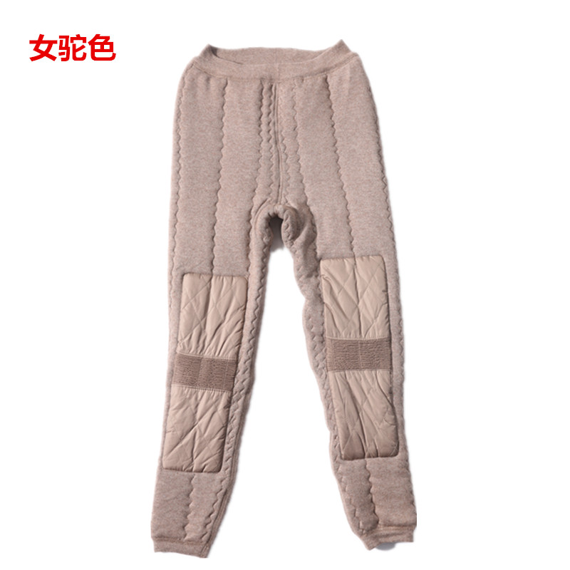 Camel nhung mens quần nữ chất liệu bông dày cộng với quần nhung ấm áp ở người già eo cao kích thước lớn lỏng ông già quần len bông.