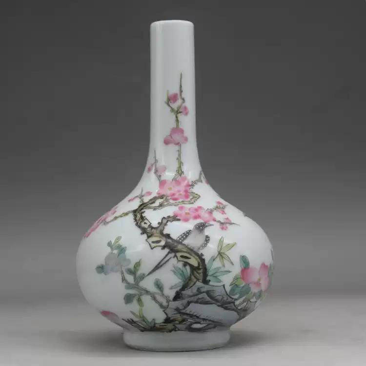 宋哥窑开片高梅瓶收藏级宋朝瓷器高23厘米瓷器瓶景德镇窑古玩瓷器