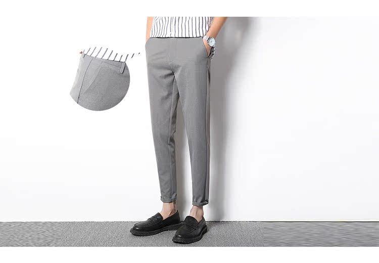 Mùa xuân quần âu phù hợp với quần nam màu đen Anh quần nam phiên bản Hàn Quốc của xu hướng tự tu luyện chân quần đa năng quần âu